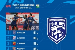 中超第29轮传球成功率榜:三镇91%高居榜首,申花、海港列二三位